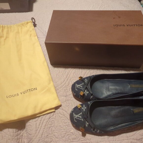 Louis Vuitton Denim LV Monogram Ballet Flats - Picture 6 of 8